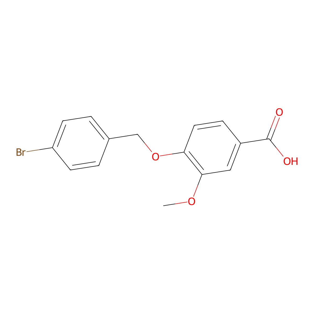 4-[(4-Bromobenzyl)oxy]-3-methoxybenzoic acid molecular structure, CAS 113457-37-7