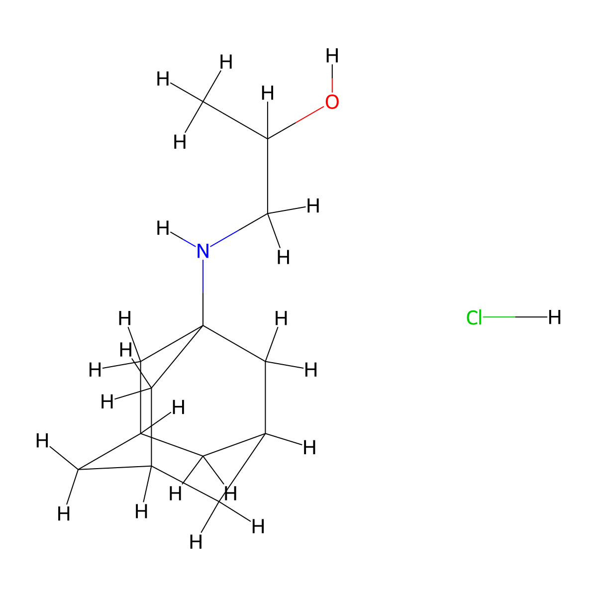 1-(1-Adamantylamino)propan-2-ol hydrochloride molecular structure, CAS 1134582-75-4