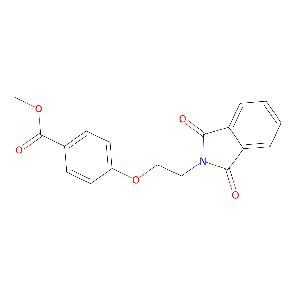 Methyl 4-(2-(1,3-dioxoisoindolin-2-yl)ethoxy)benzoate molecular structure, CAS 113459-58-8