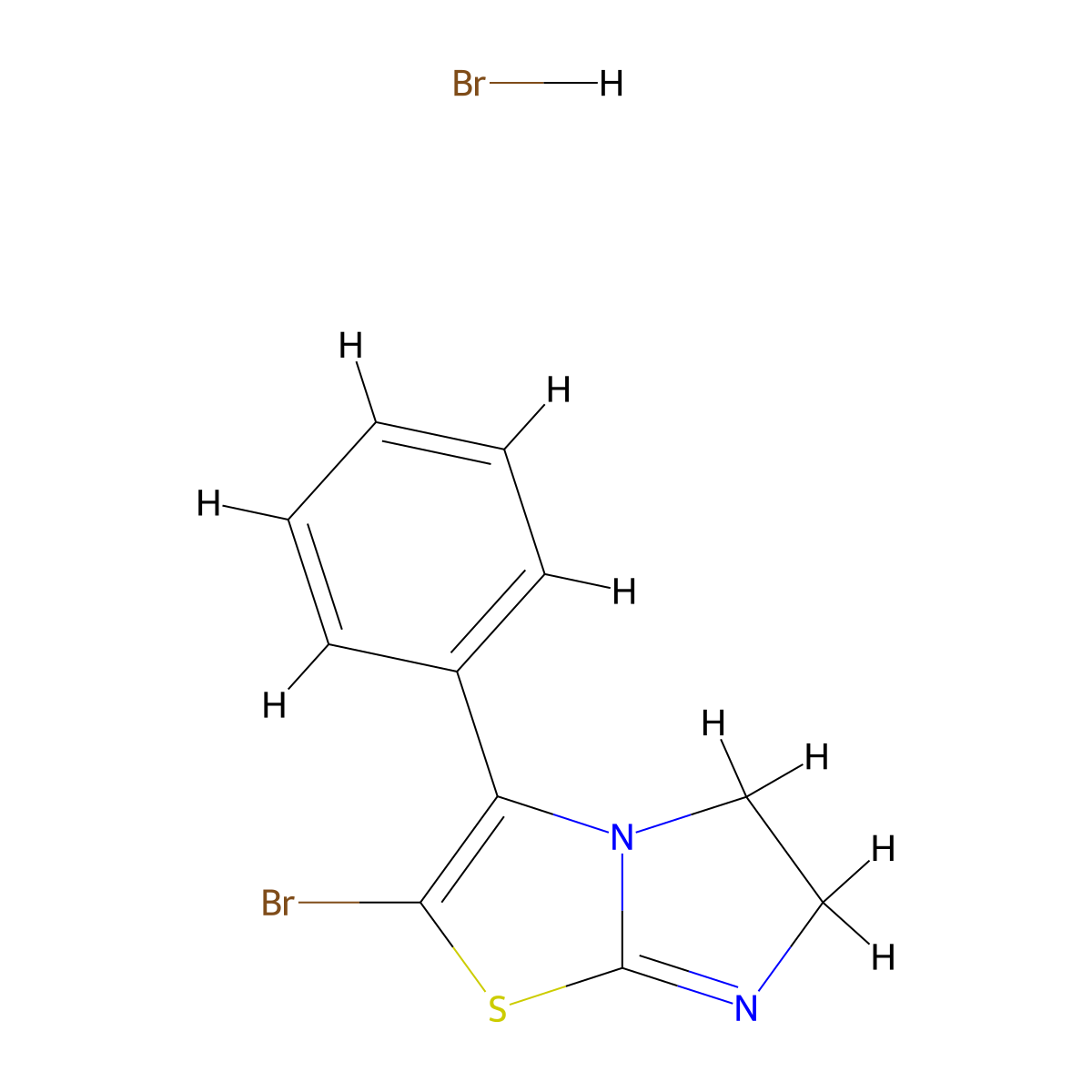 2-Bromo-3-phenyl-5,6-dihydroimidazo[2,1-b]thiazole hydrobromide molecular structure, CAS 1134611-60-1