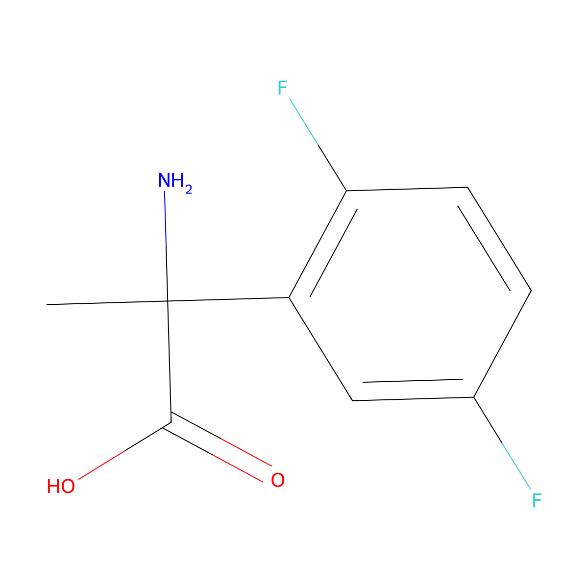 2-Amino-2-(2,5-difluorophenyl)propanoic acid molecular structure, CAS 1134619-17-2