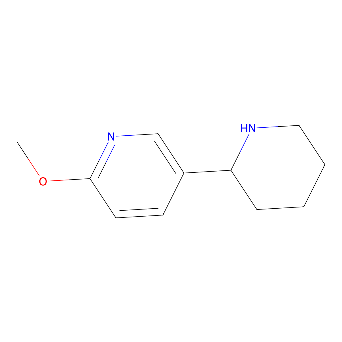 5-((2R)(2-Piperidyl))-2-methoxypyridine molecular structure, CAS 1134621-24-1