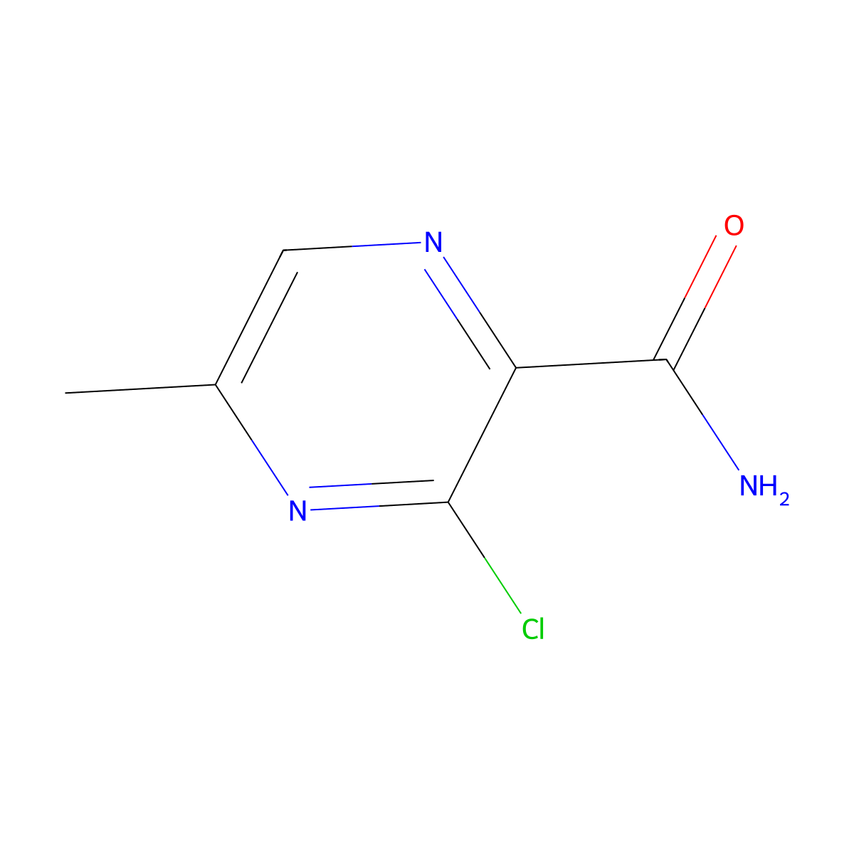 3-Chloro-5-methylpyrazine-2-carboxamide molecular structure, CAS 1134622-57-3