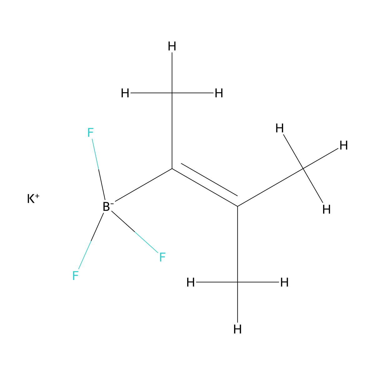 Potassium trifluoro(3-methylbut-2-EN-2-YL)boranuide molecular structure, CAS 1134643-90-5