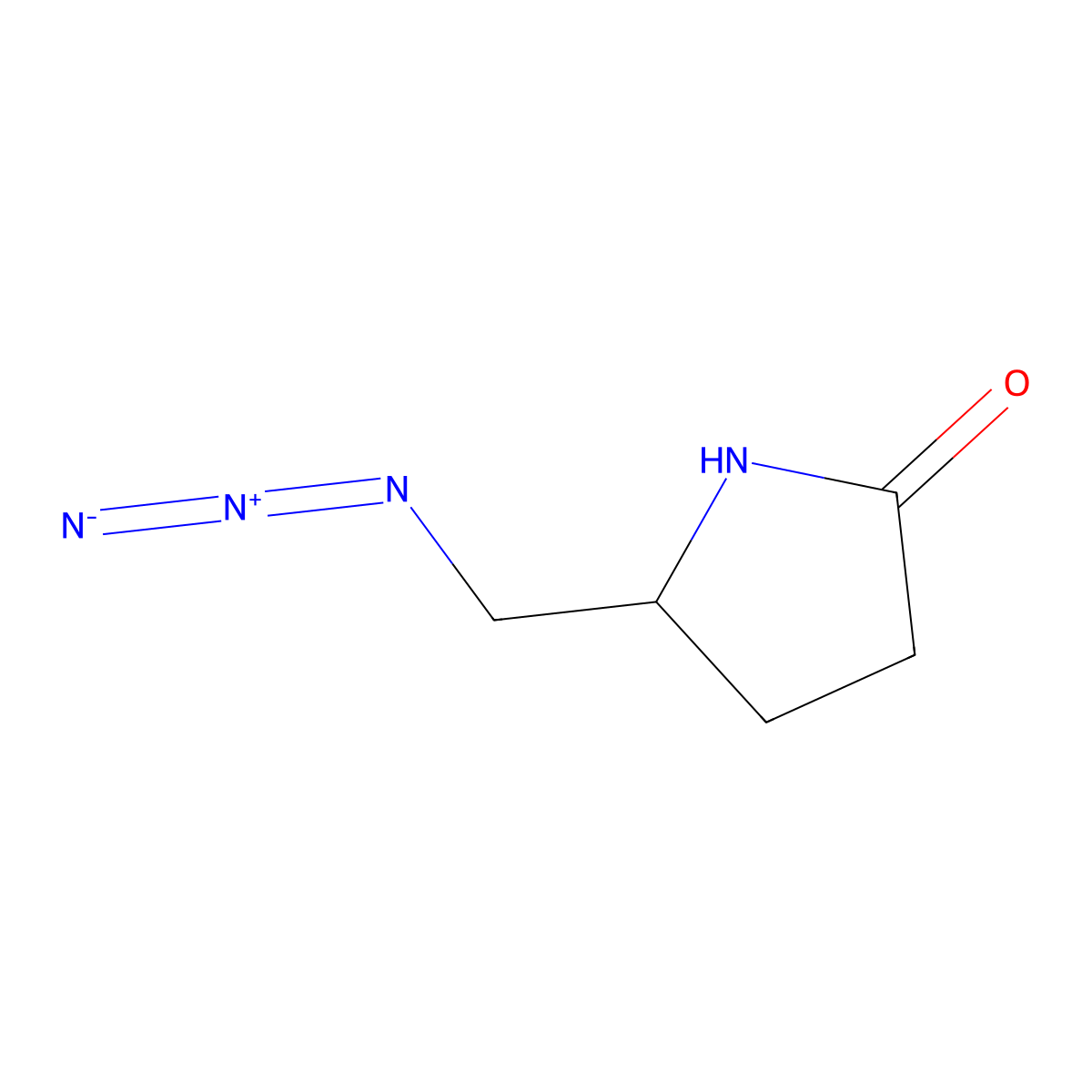 5-(Azidomethyl)pyrrolidin-2-one molecular structure, CAS 113466-82-3