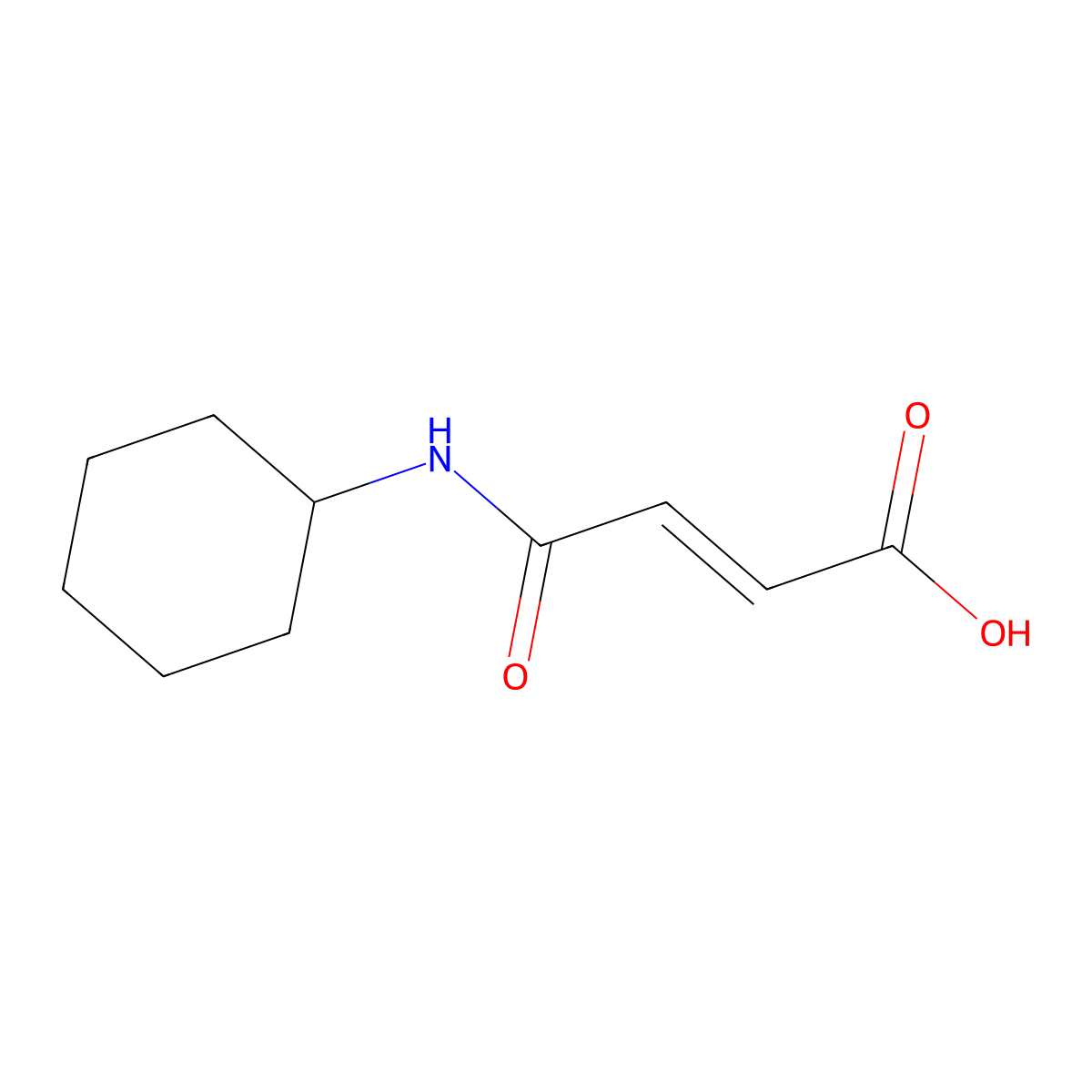 (2E)-4-(cyclohexylamino)-4-oxobut-2-enoic acid molecular structure, CAS 113467-97-3