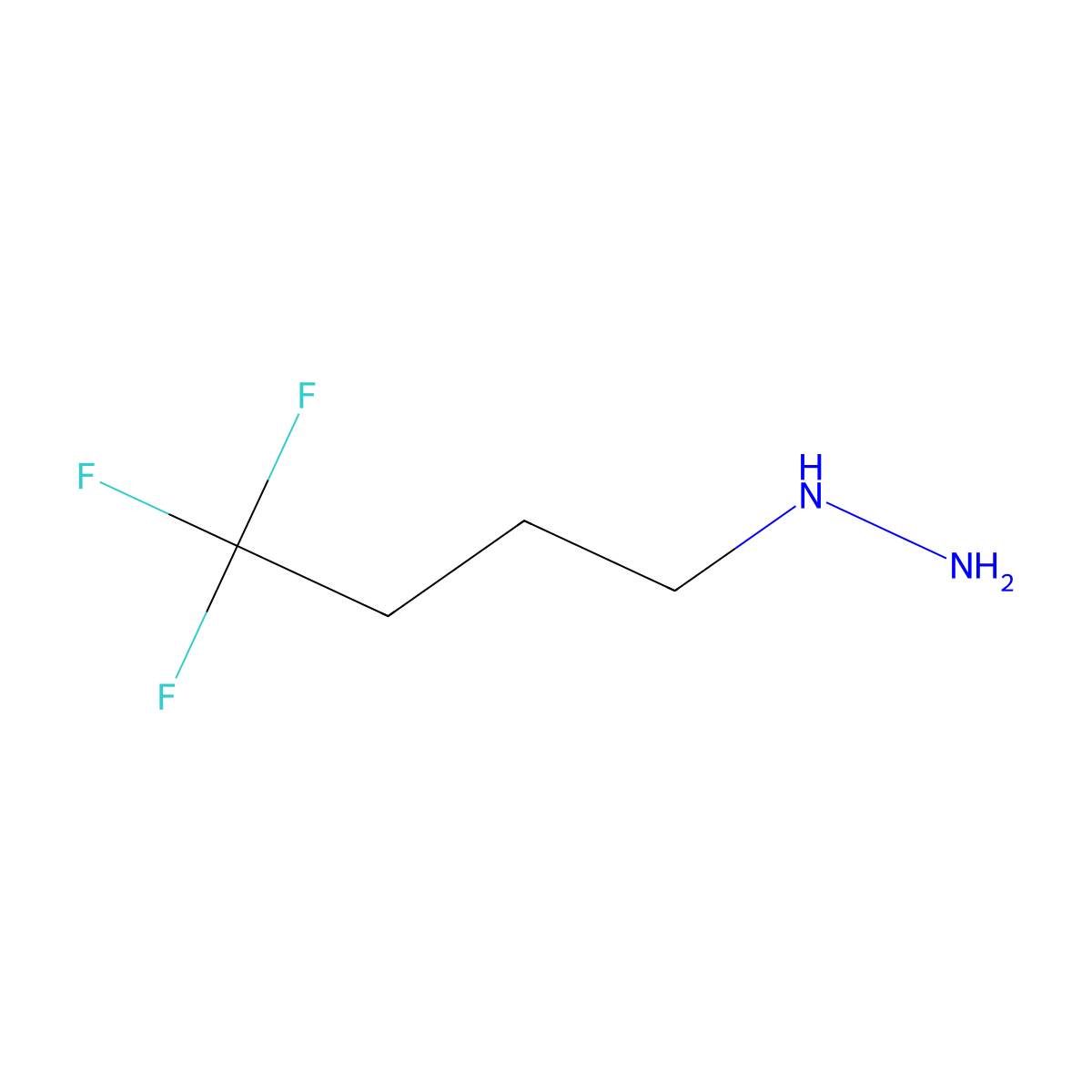 (4,4,4-Trifluorobutyl)hydrazine molecular structure, CAS 1134675-86-7