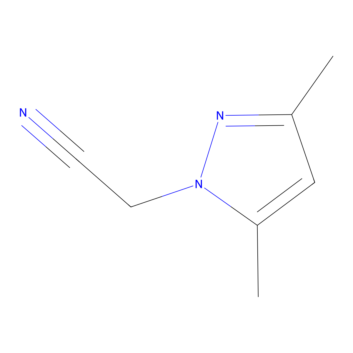 (3,5-dimethyl-1H-pyrazol-1-yl)acetonitrile molecular structure, CAS 1134684-85-7