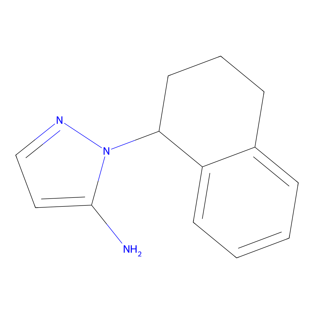 1-(1,2,3,4-Tetrahydronaphthalen-1-yl)-1H-pyrazol-5-amine molecular structure, CAS 1134688-57-5