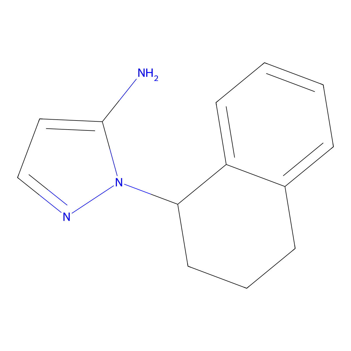 1-(1,2,3,4-Tetrahydronaphthalen-1-yl)-1H-pyrazol-5-amine molecular structure, CAS 1134688-57-5