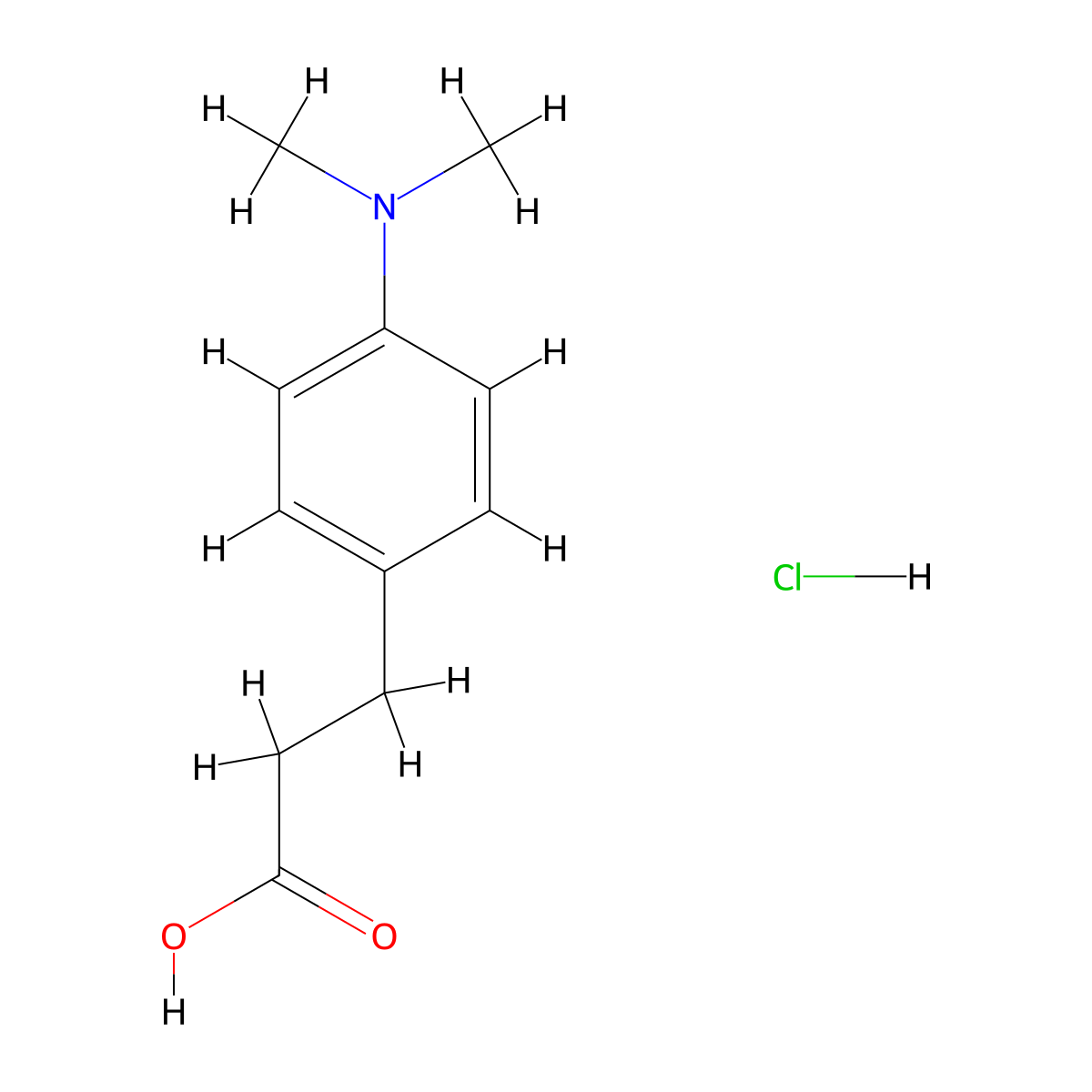 3-(4-(Dimethylamino)Phenyl)Propanoic Acid Hydrochloride molecular structure, CAS 1134691-04-5
