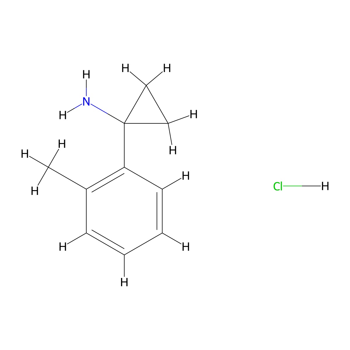 1-(2-Methylphenyl)cyclopropan-1-amine hydrochloride molecular structure, CAS 1134701-31-7