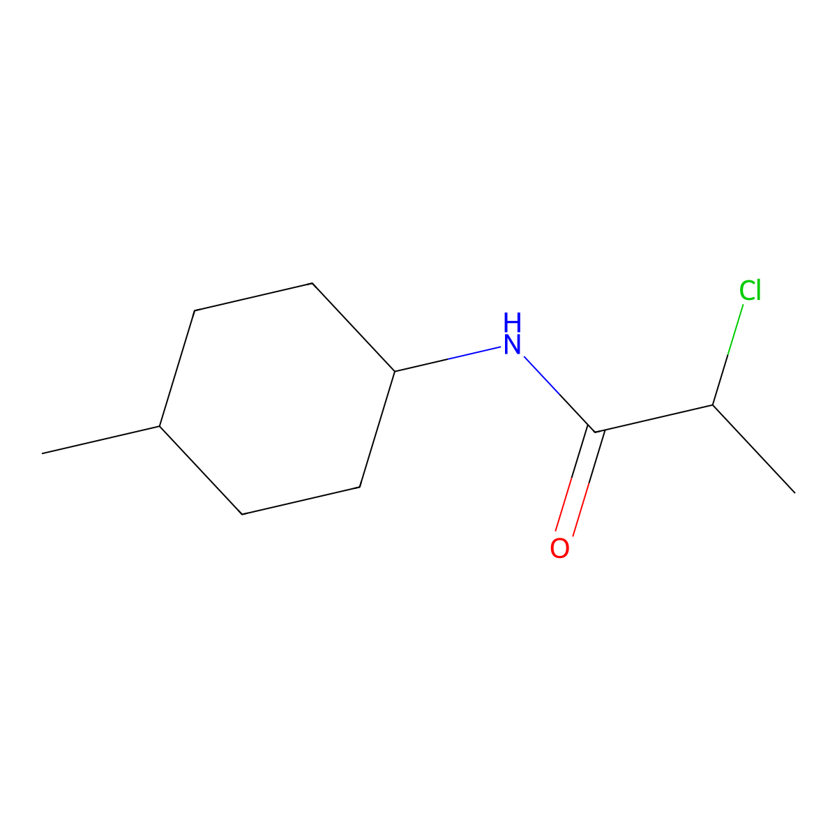 2-chloro-N-(4-methylcyclohexyl)propanamide molecular structure, CAS 1134705-66-0