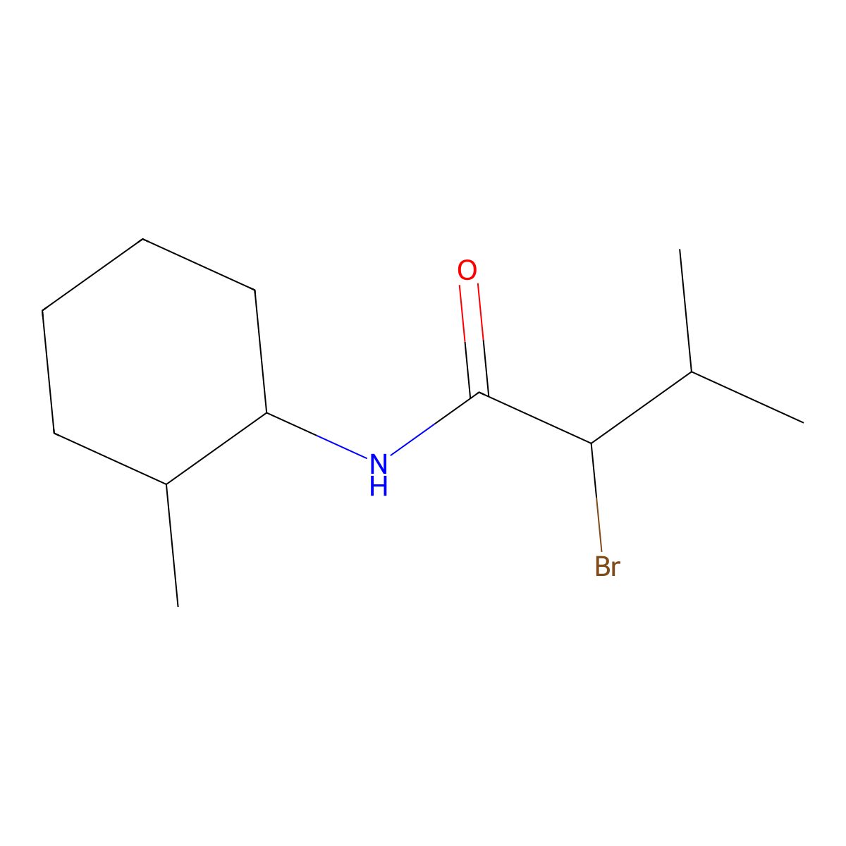 2-bromo-3-methyl-N-(2-methylcyclohexyl)butanamide molecular structure, CAS 1134723-91-3
