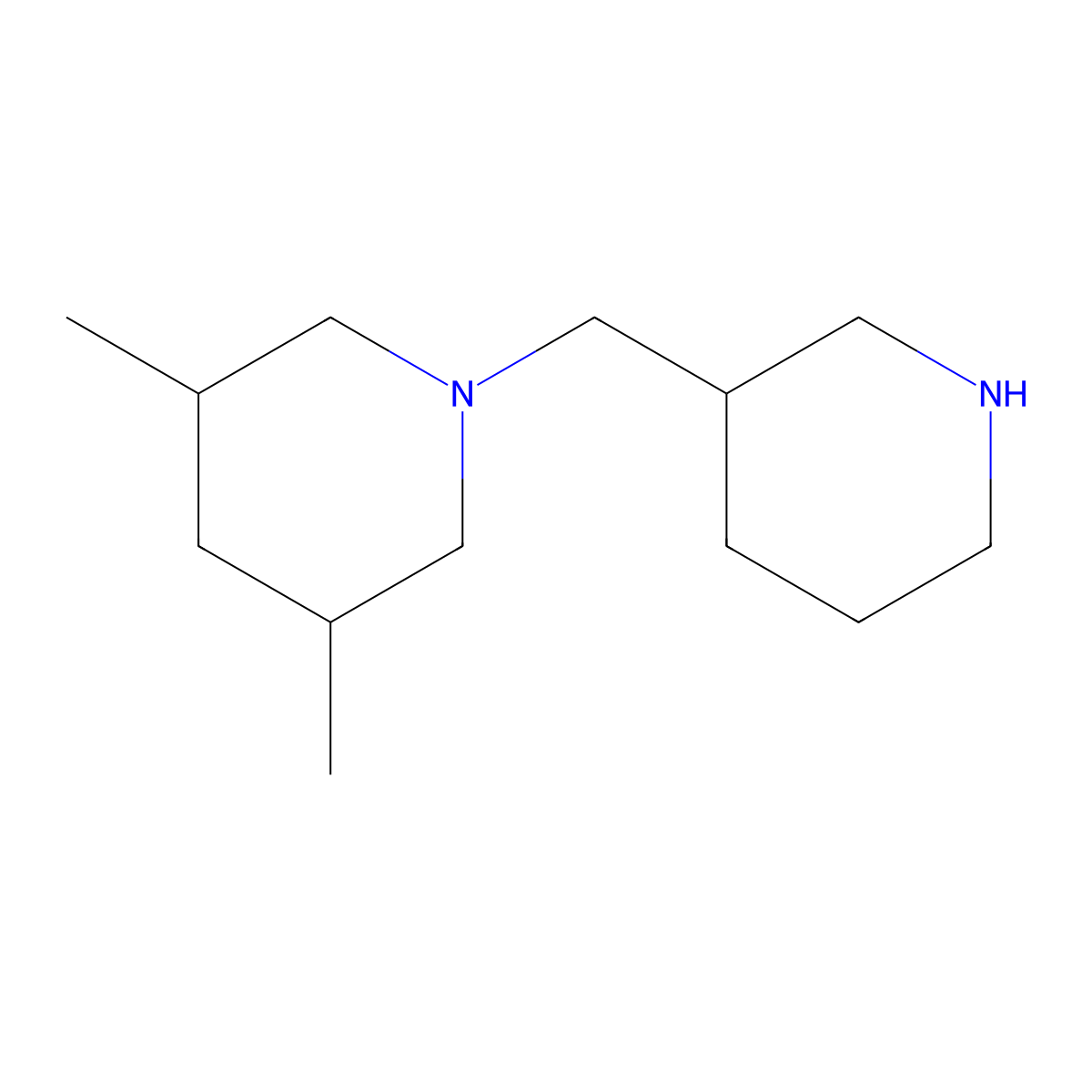 3,5-Dimethyl-1-[(piperidin-3-yl)methyl]piperidine molecular structure, CAS 1134748-33-6