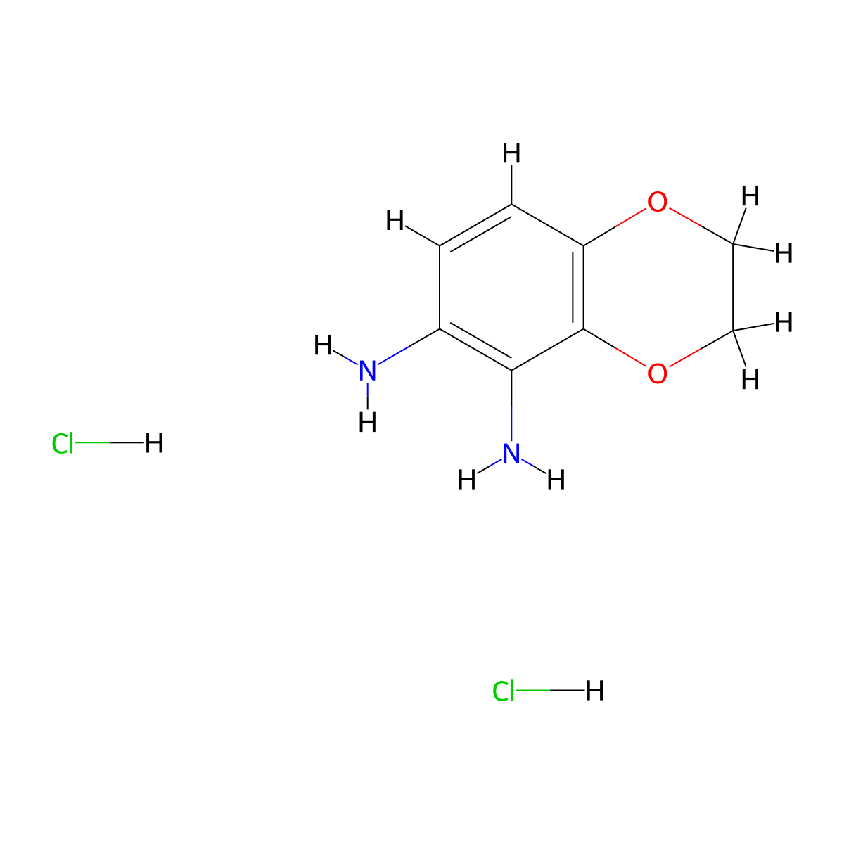 2,3-Dihydro-1,4-benzodioxine-5,6-diamine dihydrochloride molecular structure, CAS 1134748-40-5