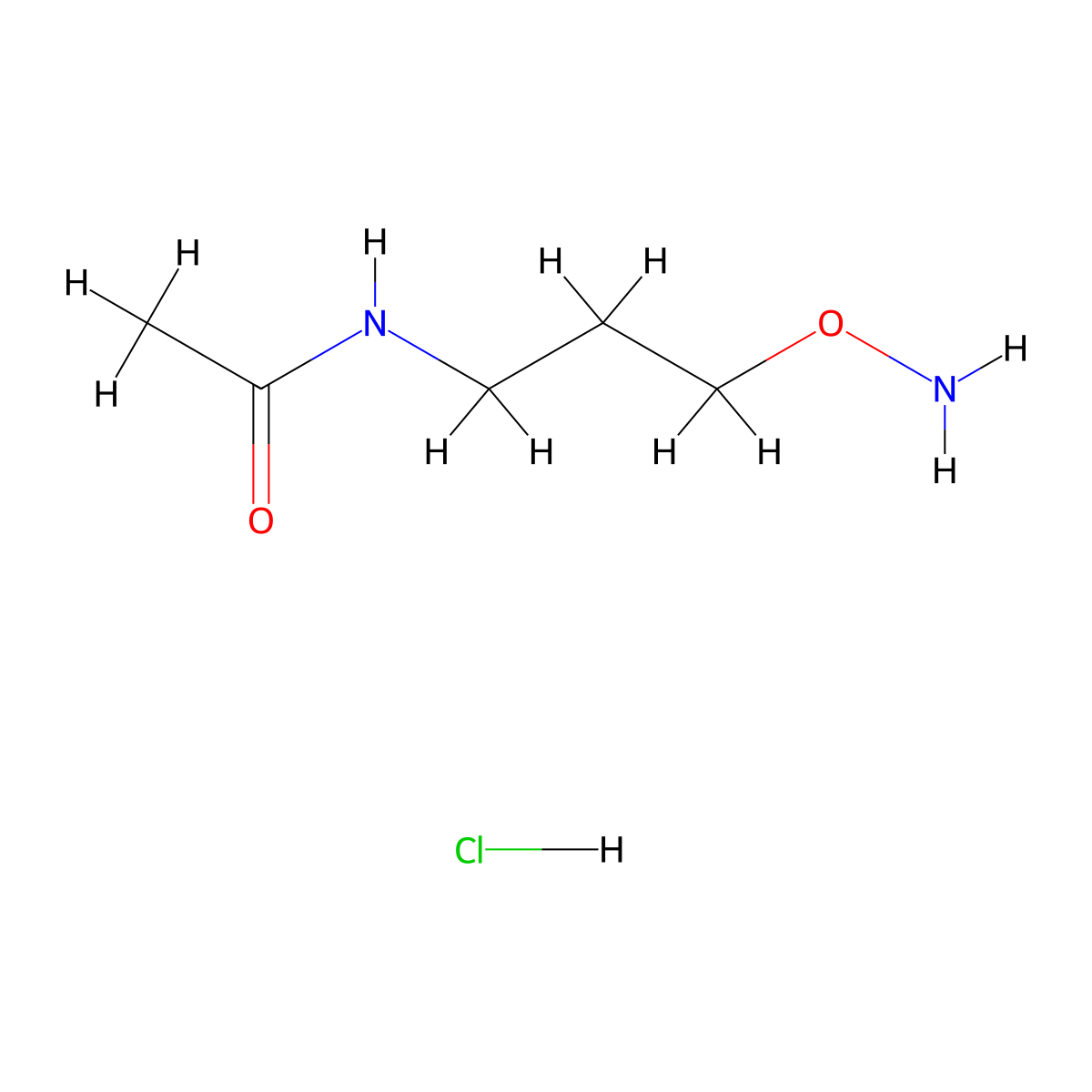 N-(3-(aminooxy)propyl)acetamide hydrochloride molecular structure, CAS 1134749-42-0
