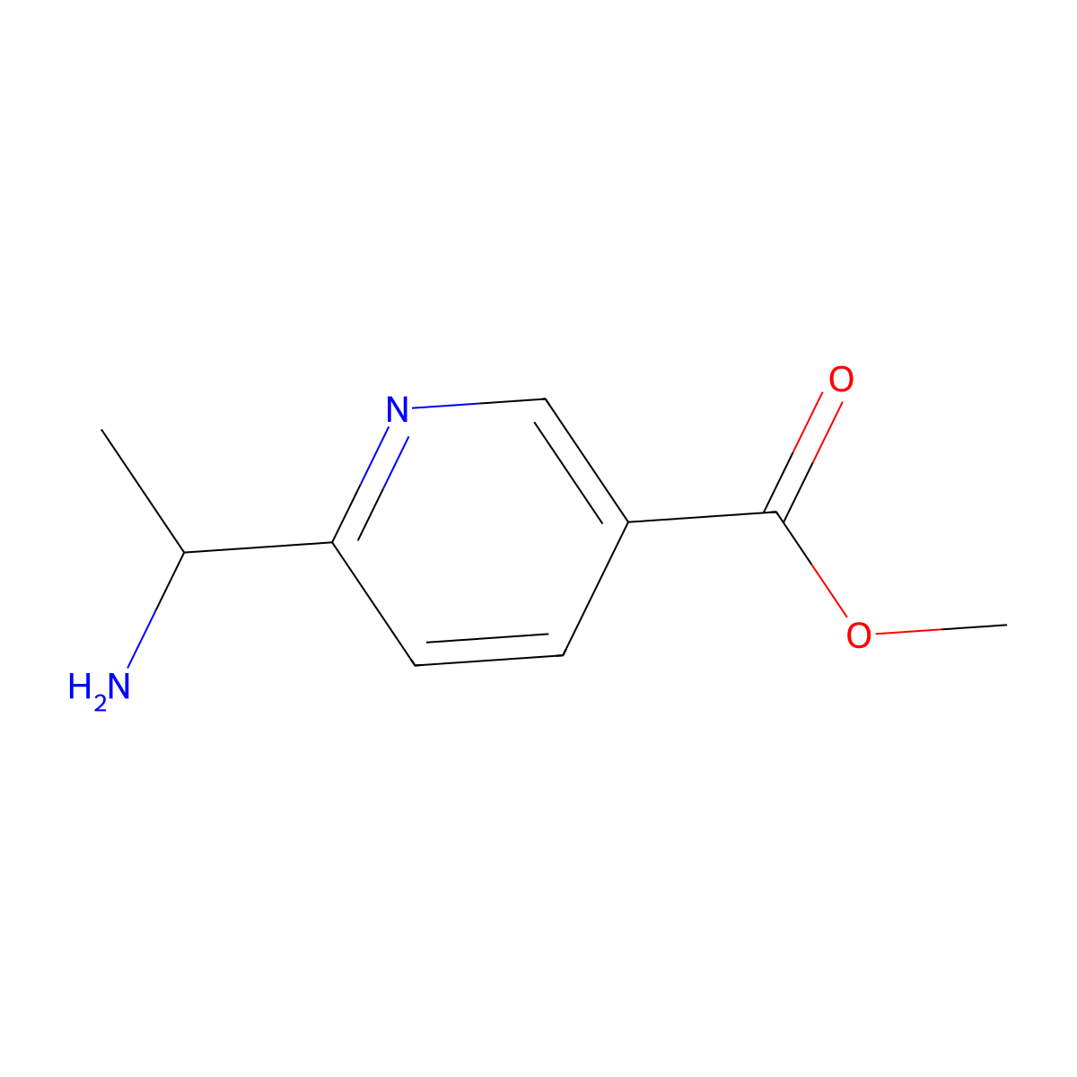 Methyl 6-(1-aminoethyl)nicotinate molecular structure, CAS 1134776-56-9