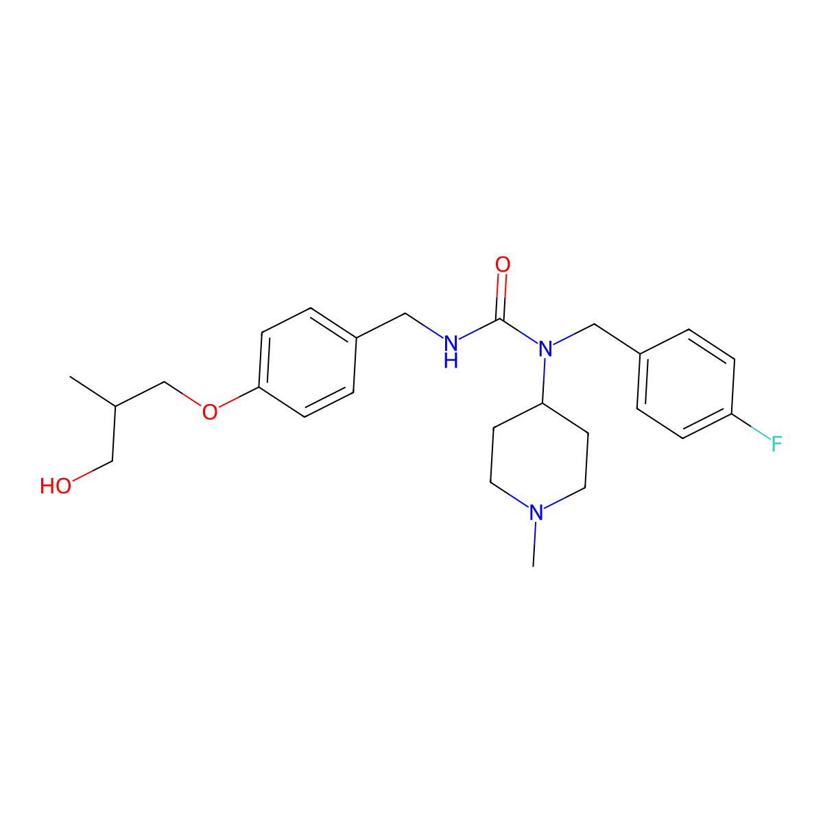 omega-Hydroxy-pimavanserin molecular structure, CAS 1134815-73-8
