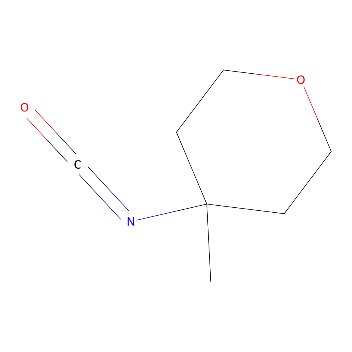 4-Isocyanato-4-methyloxane molecular structure, CAS 1134820-12-4