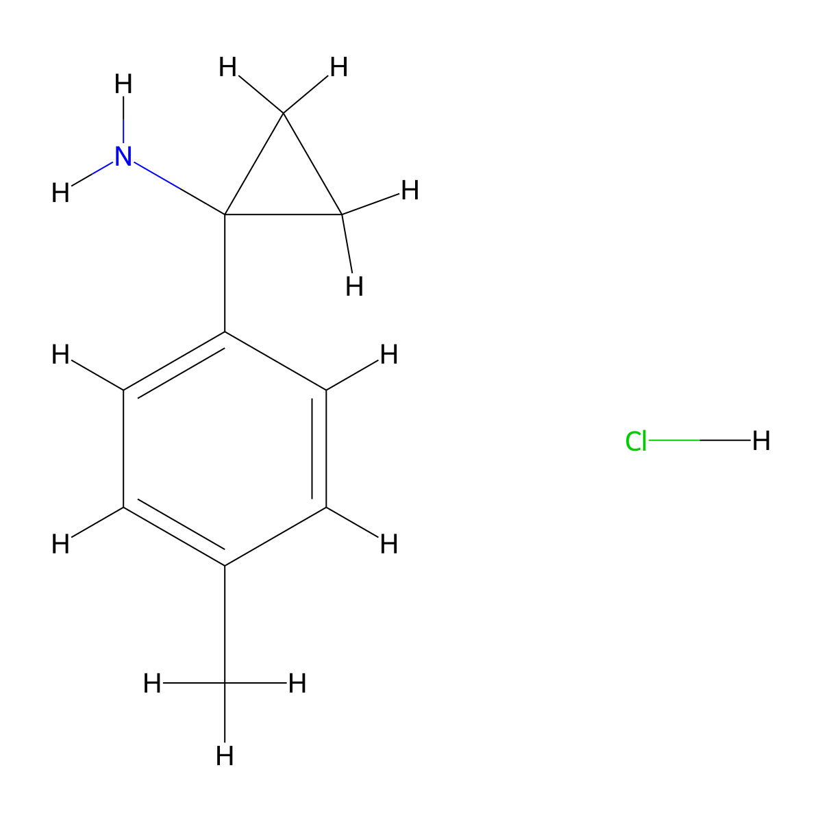 1-(4-Methylphenyl)cyclopropan-1-amine hydrochloride molecular structure, CAS 1134834-95-9