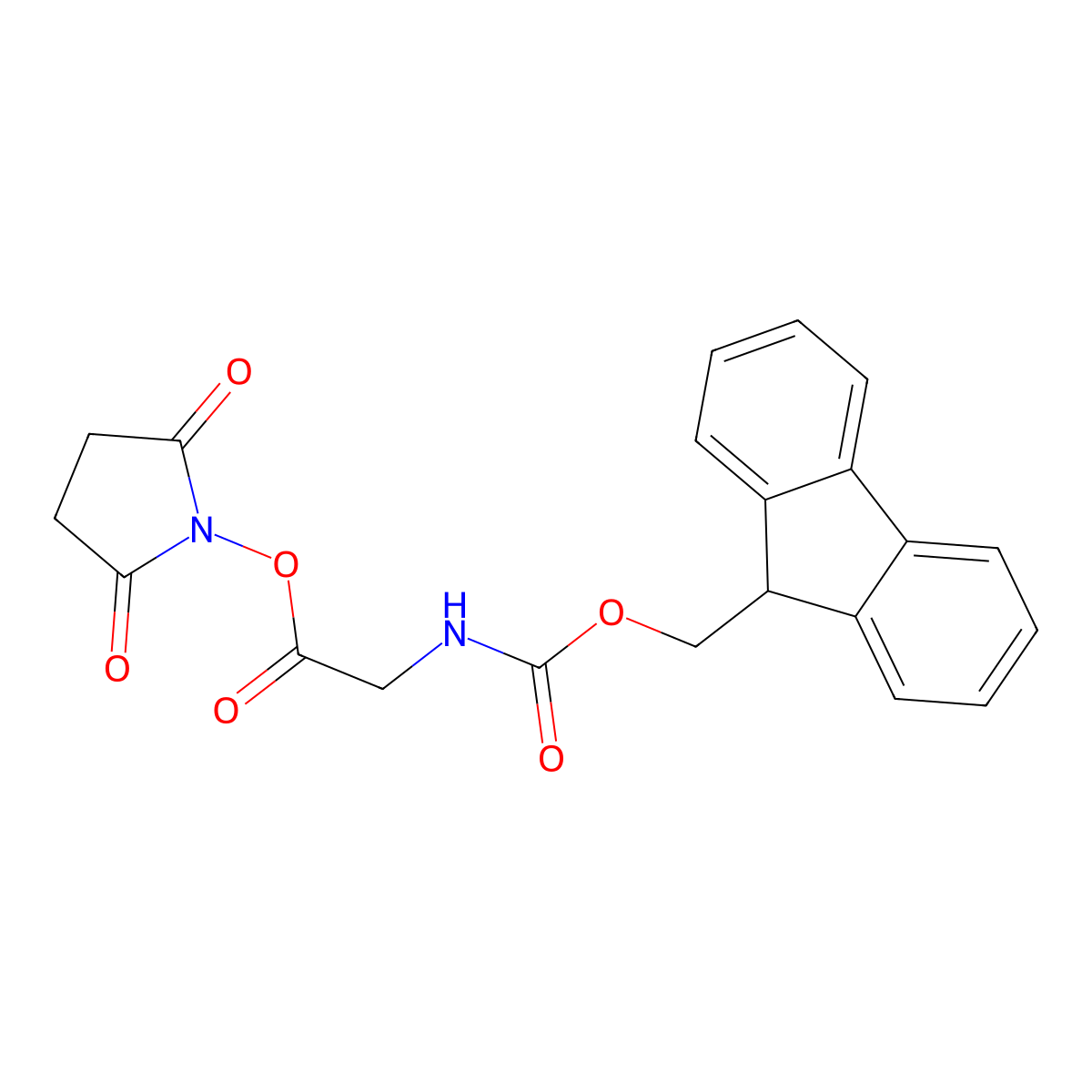 N-alpha-(9-Fluorenylmethyloxycarbonyl)glycine succinimidyl ester molecular structure, CAS 113484-74-5