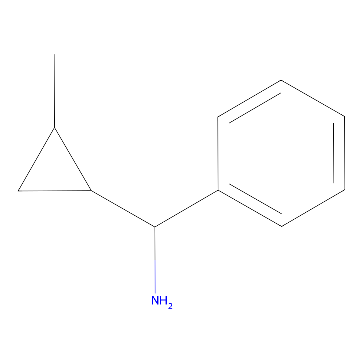 (2-Methylcyclopropyl)(phenyl)methanamine molecular structure, CAS 1134847-19-0