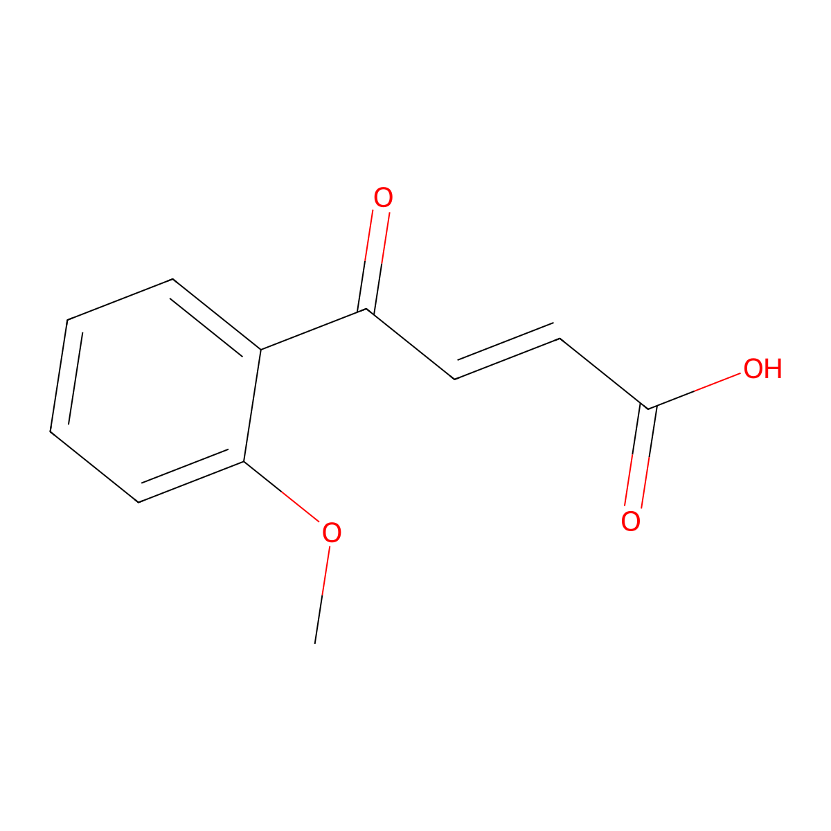 2-Butenoic acid, 4-(2-methoxyphenyl)-4-oxo-, (E)- molecular structure, CAS 113485-42-0