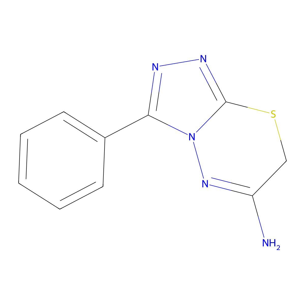 3-phenyl-7H-[1,2,4]triazolo[3,4-b][1,3,4]thiadiazin-6-amine molecular structure, CAS 113486-67-2