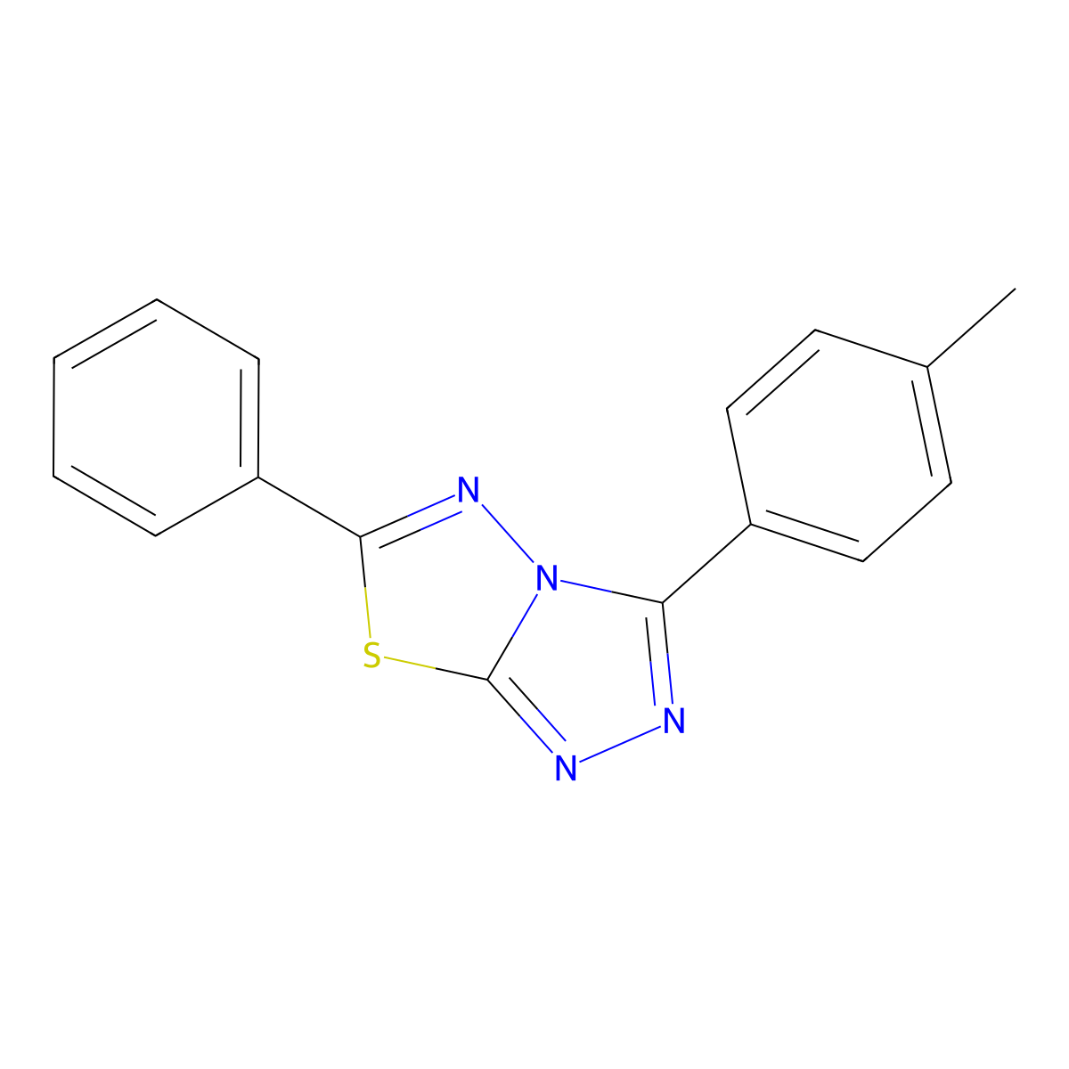 3-(4-Methylphenyl)-6-phenyl[1,2,4]triazolo[3,4-b][1,3,4]thiadiazole molecular structure, CAS 113486-83-2