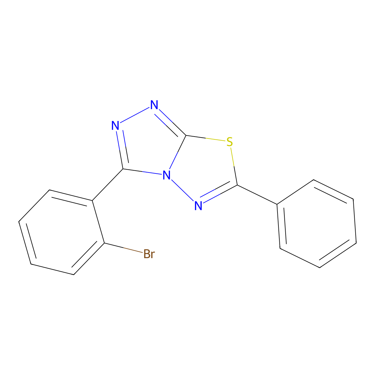 3-(2-Bromophenyl)-6-phenyl[1,2,4]triazolo[3,4-b][1,3,4]thiadiazole molecular structure, CAS 113486-88-7