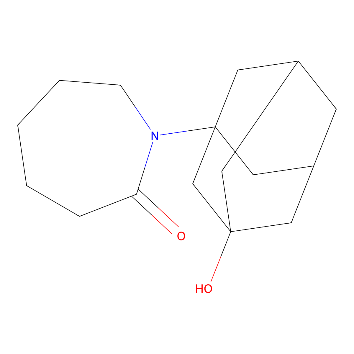 1-(3-Hydroxy-1-adamantyl)azepan-2-one molecular structure, CAS 1134899-21-0