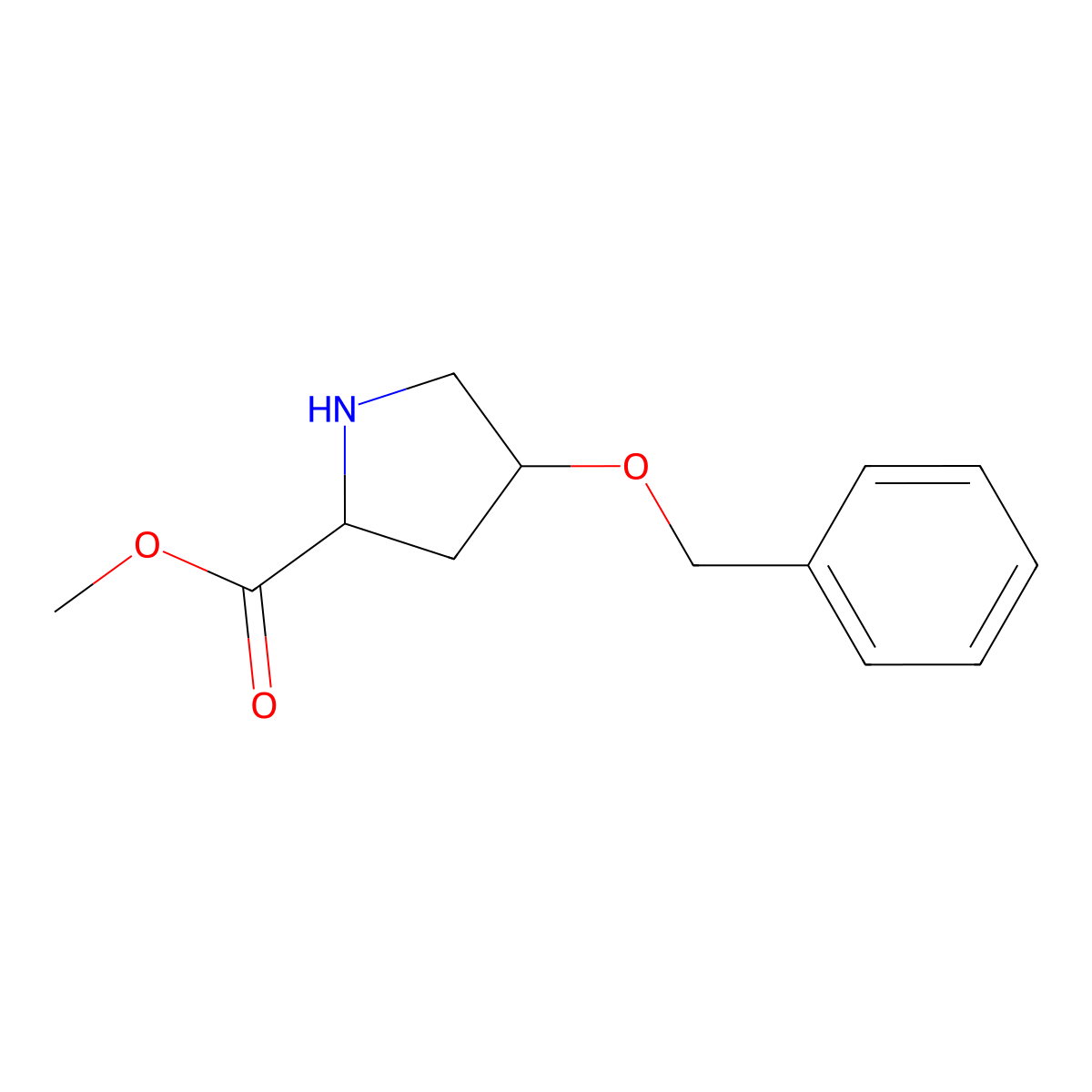 Trans Methyl O-benzyl-L-4-hydroxyproline molecular structure, CAS 113490-76-9
