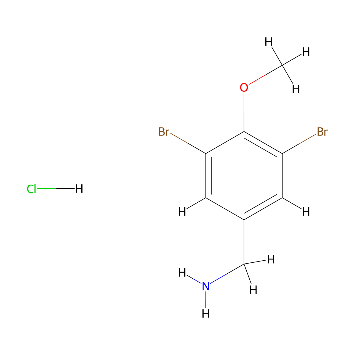 (3,5-Dibromo-4-methoxybenzyl)amine hydrochloride molecular structure, CAS 1134918-17-4