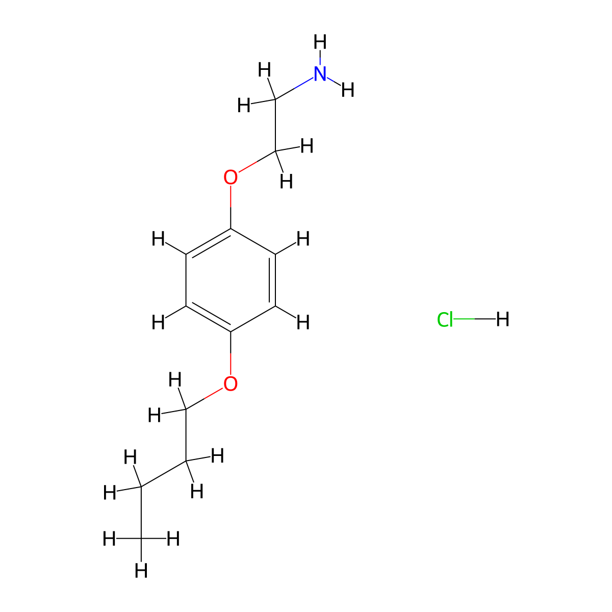 2-(4-Butoxyphenoxy)ethanamine hydrochloride molecular structure, CAS 1134922-34-1