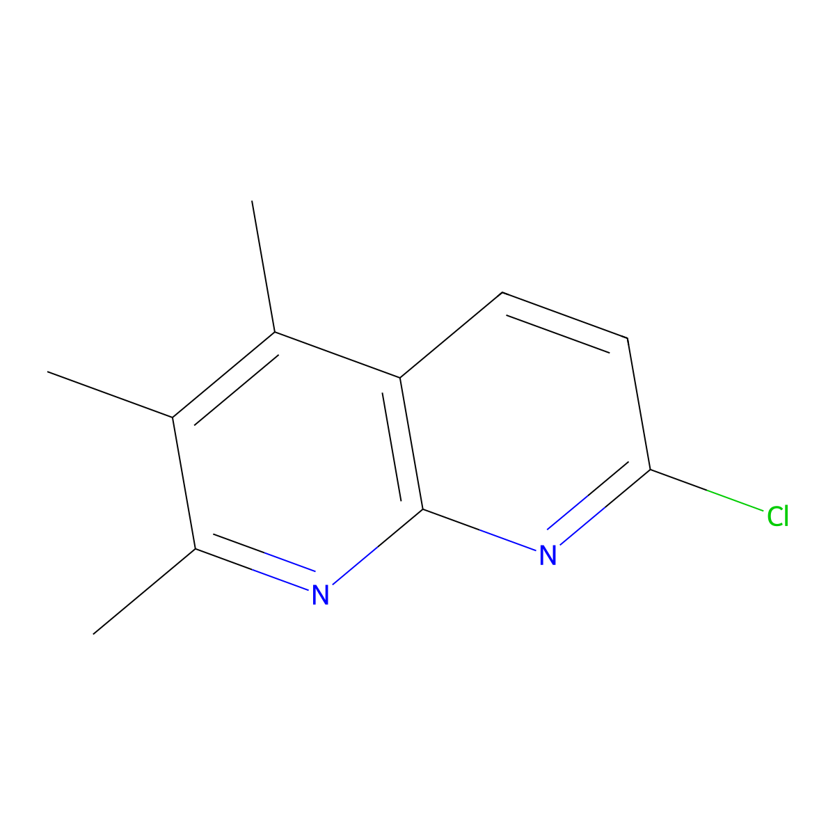 7-Chloro-2,3,4-trimethyl-1,8-naphthyridine molecular structure, CAS 1134925-06-6