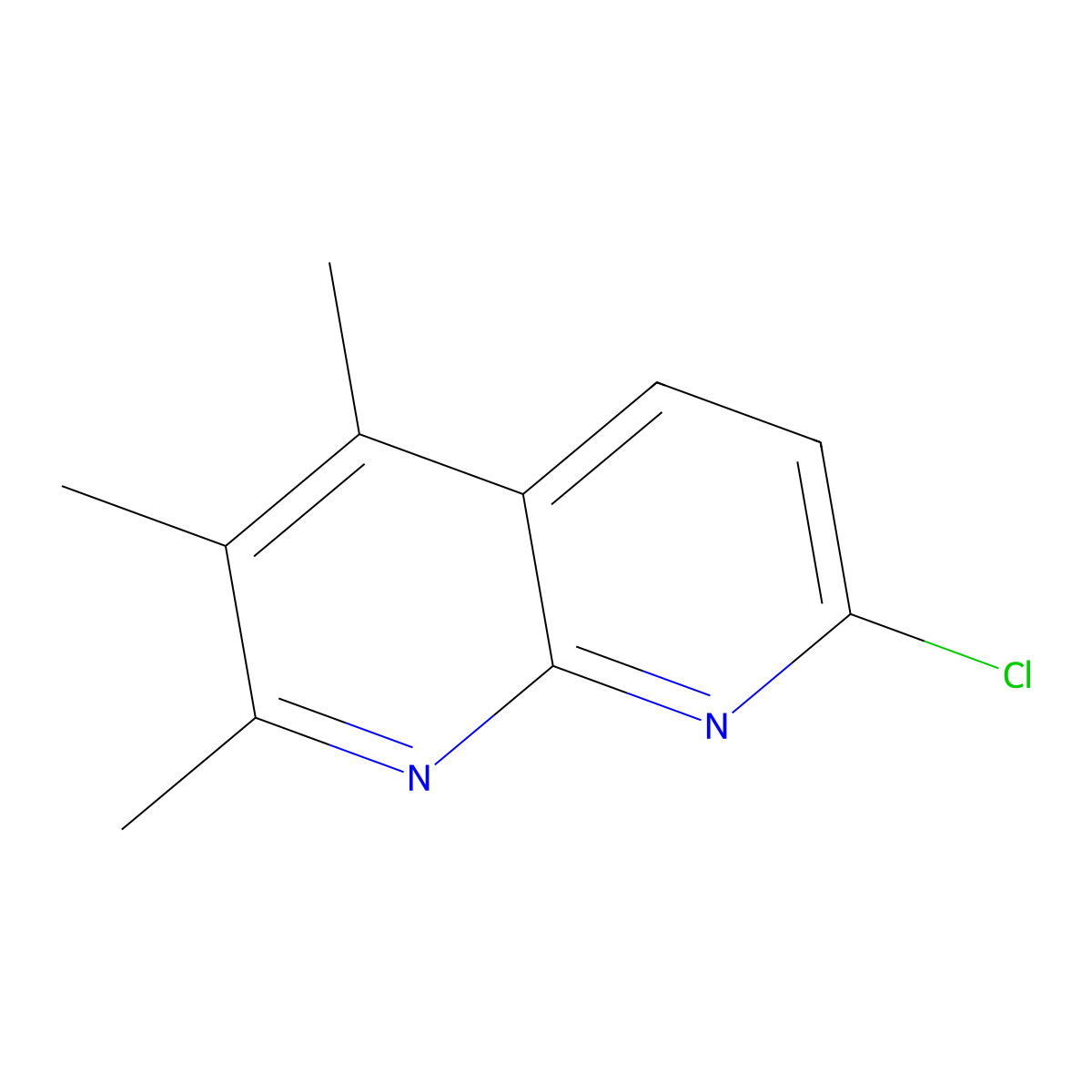 7-Chloro-2,3,4-trimethyl-1,8-naphthyridine molecular structure, CAS 1134925-06-6