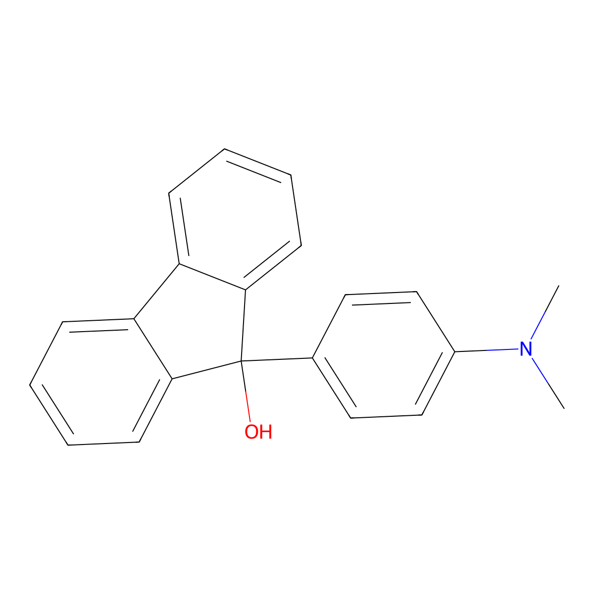 9-[4-(Dimethylamino)phenyl]-9H-fluoren-9-OL molecular structure, CAS 113493-36-0