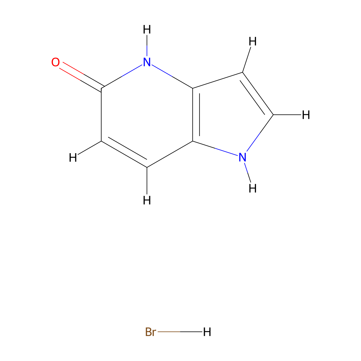 1H-Pyrrolo[3,2-b]pyridin-5-ol hydrobromide molecular structure, CAS 1134943-27-3