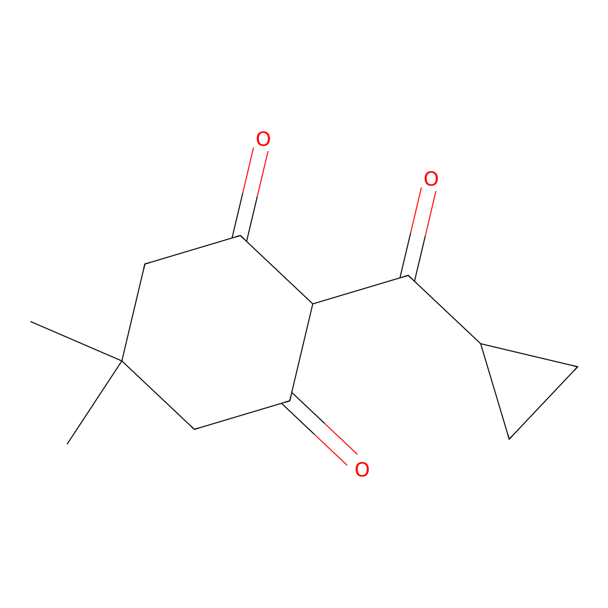 2-Cyclopropanecarbonyl-5,5-dimethylcyclohexane-1,3-dione molecular structure, CAS 1134953-88-0