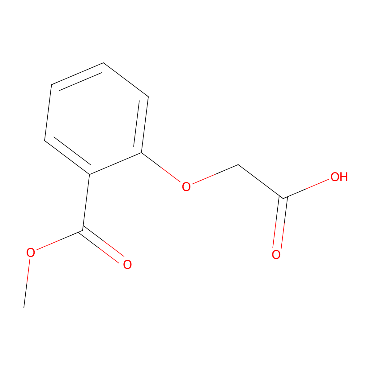 2-(2-(Methoxycarbonyl)phenoxy)acetic acid molecular structure, CAS 113496-10-9