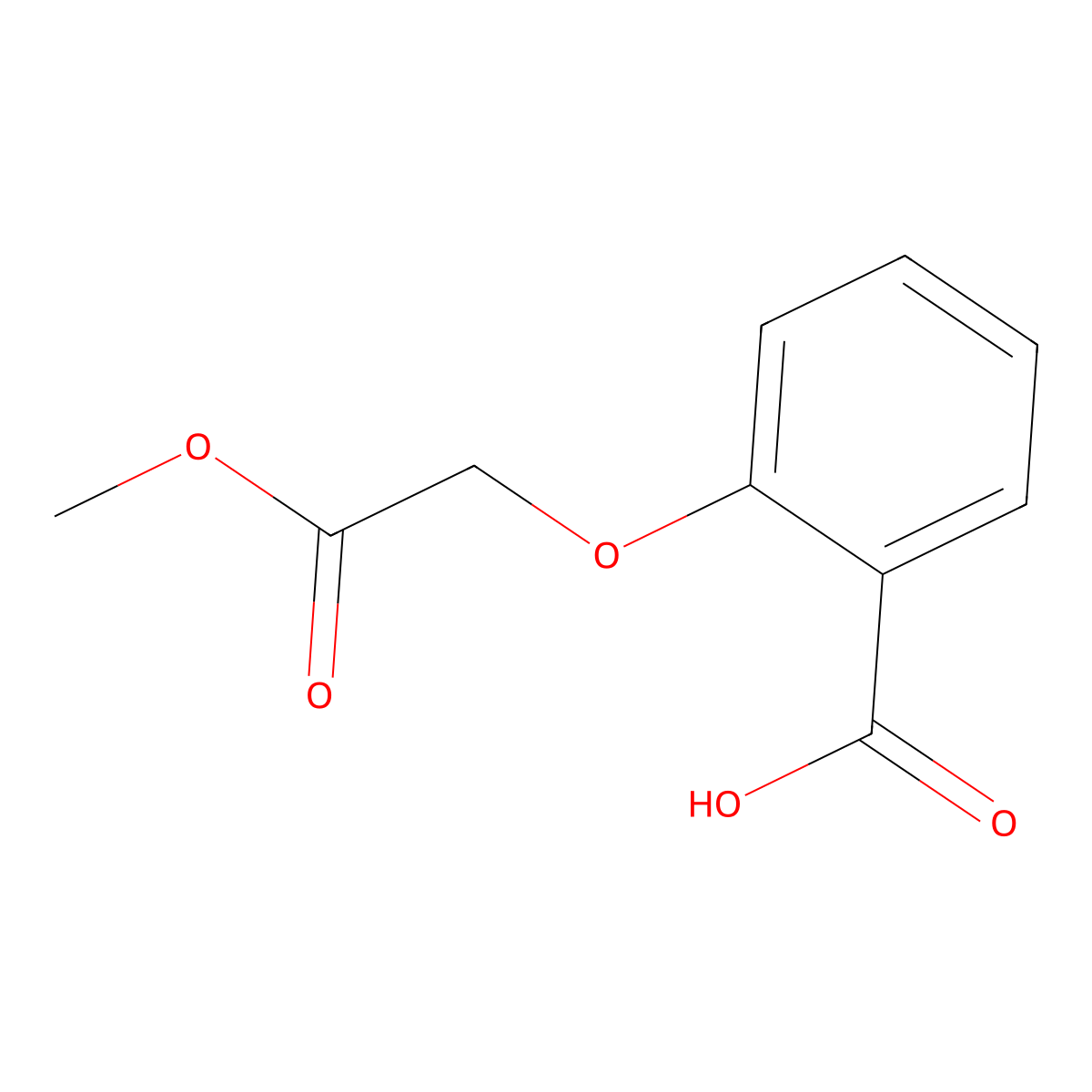 2-(2-Methoxy-2-oxoethoxy)benzoic acid molecular structure, CAS 113496-12-1