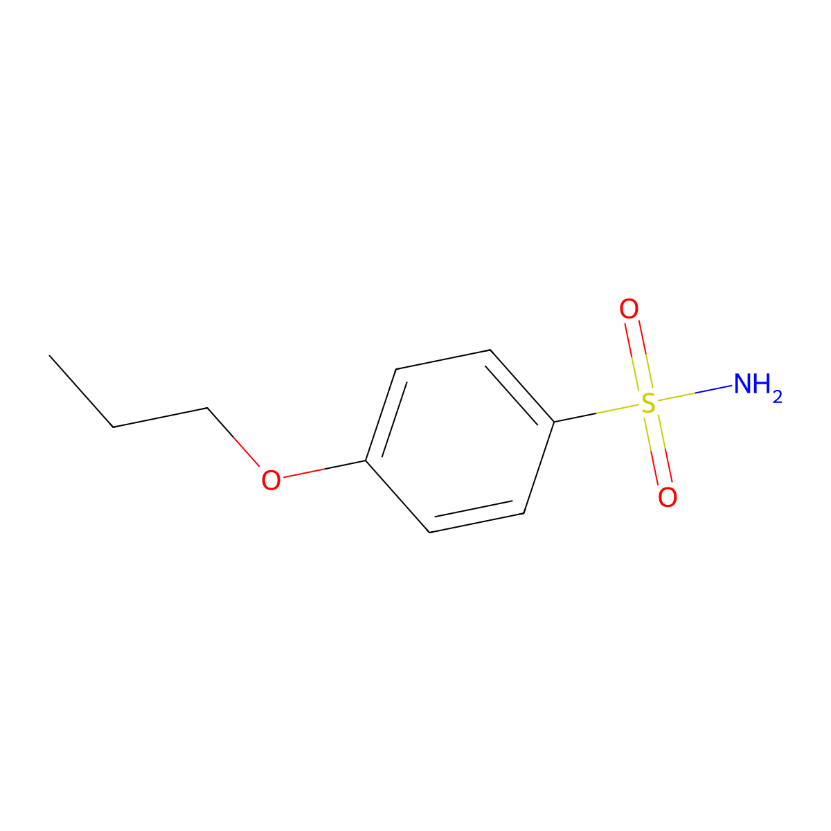 4-Propoxybenzenesulfonamide molecular structure, CAS 1135-01-9
