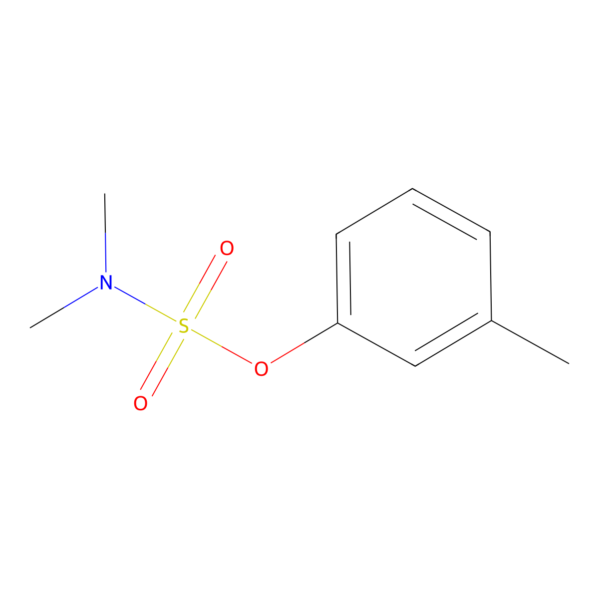 3-Methylphenyl N,N-dimethylsulfamate molecular structure, CAS 1135-03-1