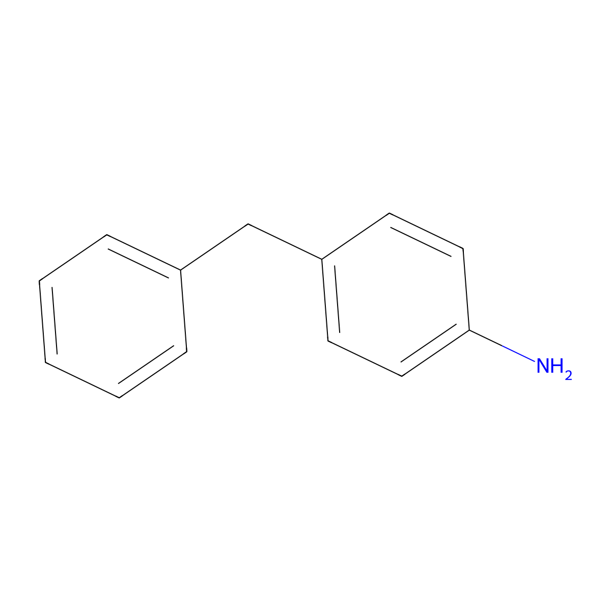 Benzenamine, 4-(phenylmethyl)- molecular structure, CAS 1135-12-2