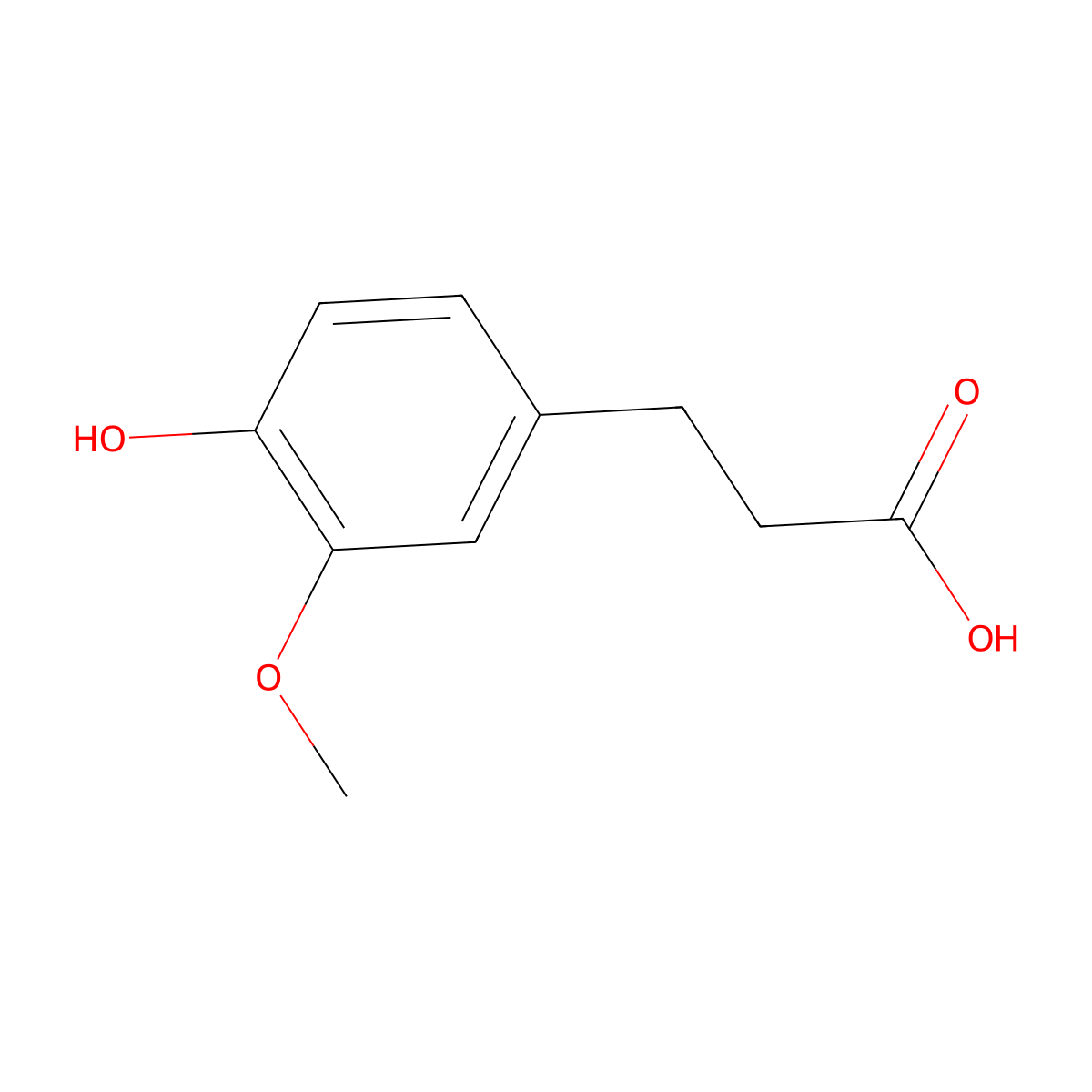 Dihydroferulic Acid molecular structure, CAS 1135-23-5