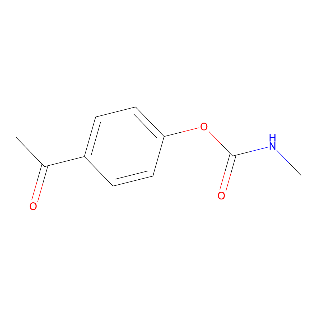 4-Acetylphenyl N-methylcarbamate molecular structure, CAS 1135-43-9