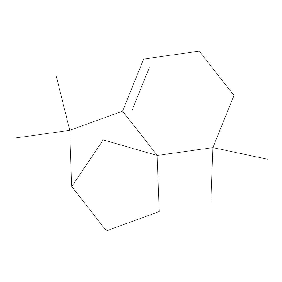 Isolongifolene molecular structure, CAS 1135-66-6