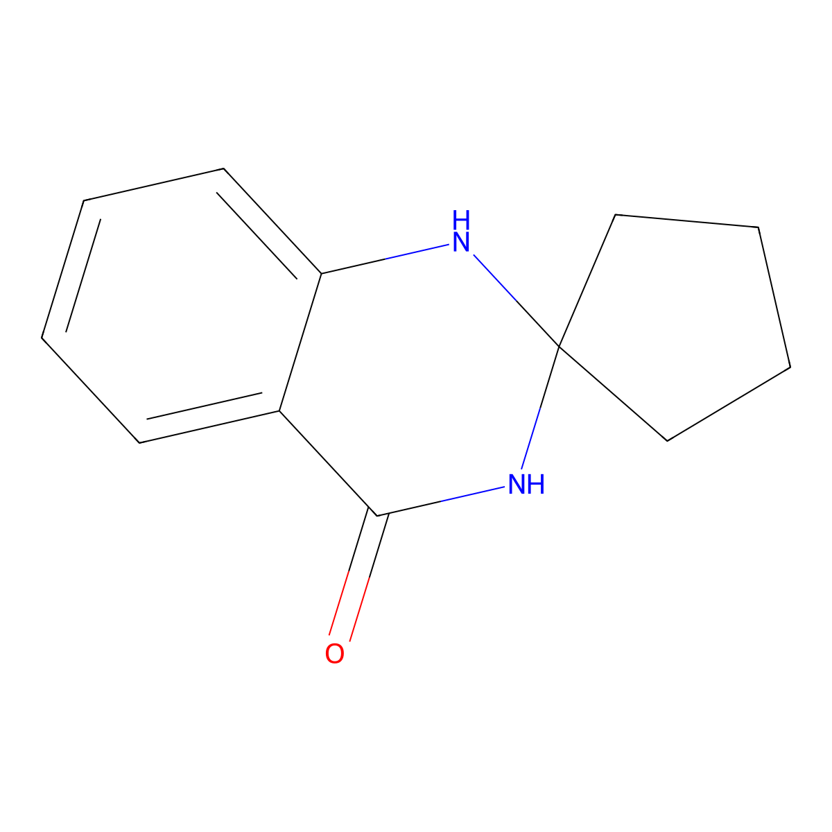 1'H-spiro[cyclopentane-1,2'-quinazolin]-4'(3'H)-one molecular structure, CAS 1135-80-4
