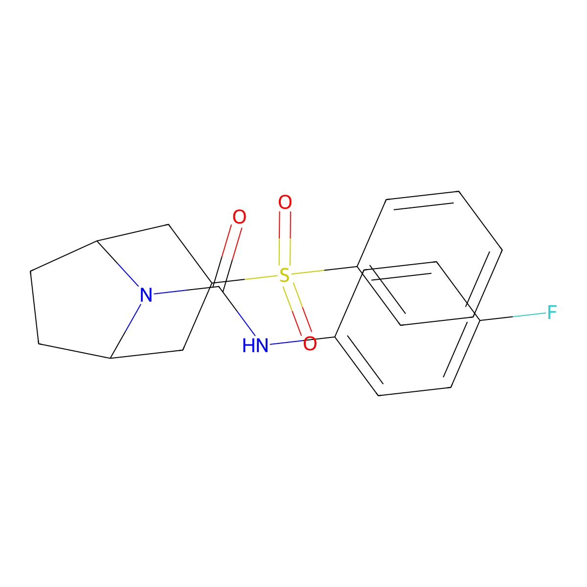 3-(Benzenesulfonyl)-N-(4-fluorophenyl)-8-azabicyclo[3.2.1]octane-8-carboxamide molecular structure, CAS 1135000-41-7